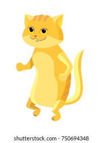 Cartoon character cat. Vector Illustration. 