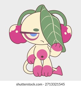 Cartoon Character cherry. Funny character. Cartoon character design. EPS 10.