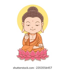 Cartoon character of Chinese Buddha.
