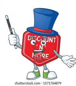 Cartoon character of christmas discount tag Magician style