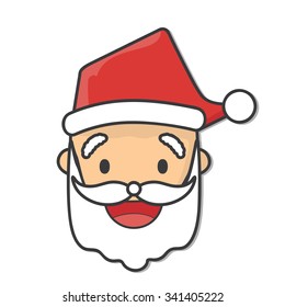 cartoon character christmas santa claus doodle