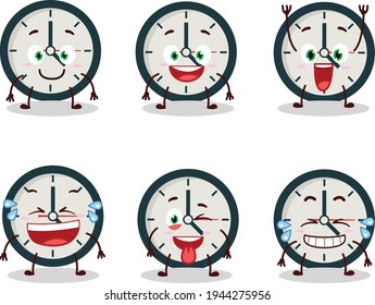 Cartoon character of clock with smile expression