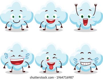 Cartoon character of cloud with smile expression