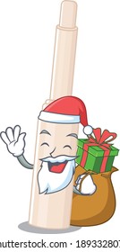 cartoon character of concealer stick Santa having cute ok finger