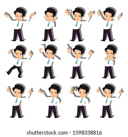 Cartoon character concept. Creative idea design. Flat vector illustration for template, brochure, web page or presentation.