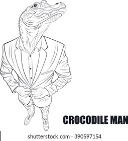Cartoon character crocodile