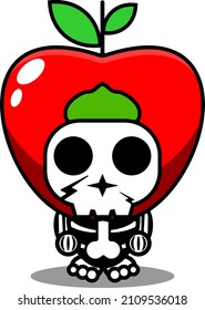 cartoon character character cute apple skull mascot costume character