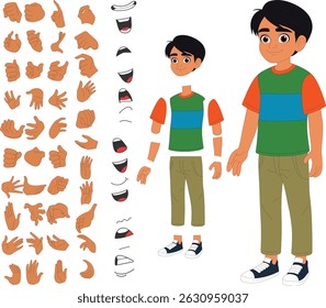 Personaje de dibujos animados de un chico lindo