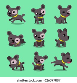 Cartoon character cute dog poses