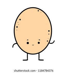 Cartoon character cute egg,Hand drawn,Vector,Illustrations.
