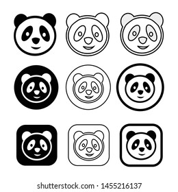 Cartoon character cute funny Panda icon