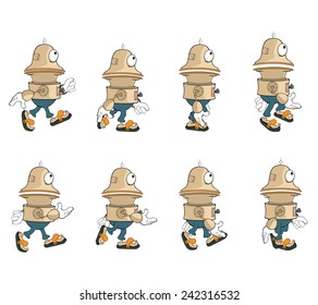 Cartoon character cute robot for a computer game 