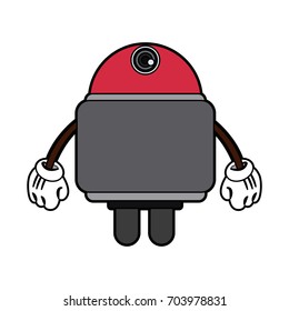 cartoon character cute robot hands with glove