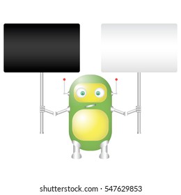 Cartoon Character. Cute Robot. Streamer. Vector EPS10