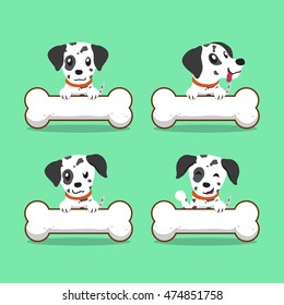 Cartoon Character Dalmatian Dog With Big Bones