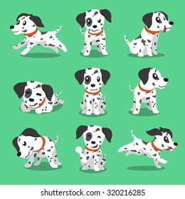 Cartoon character dalmatian dog poses