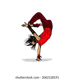 cartoon character of dance freestyle