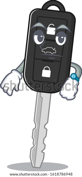 cartoon\
character design of car key on a waiting\
gesture