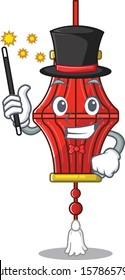 Cartoon character design of chinese paper lanterns Magician style