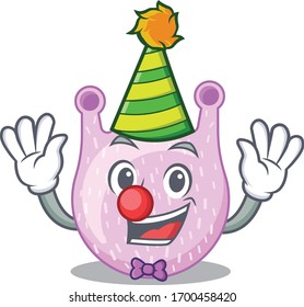 cartoon character design concept of cute clown viridans streptococci