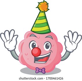 cartoon character design concept of cute clown anaplasma phagocytophilum