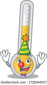 cartoon character design concept of cute clown warm thermometer