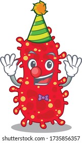 cartoon character design concept of cute clown moraxella