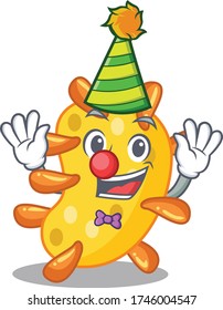 cartoon character design concept of cute clown vibrio