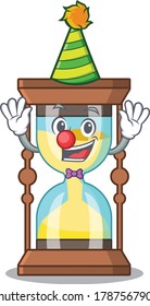 cartoon character design concept of cute clown chronometer