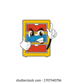 Cartoon character design concept of office closet cabinet cartoon design style with expression