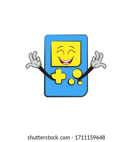 Cartoon character design concept of portable videogame cartoon design style