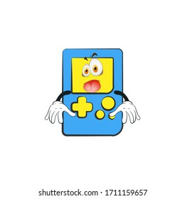 Cartoon character design concept of portable videogame cartoon design style