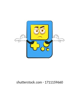 Cartoon character design concept of portable videogame cartoon design style