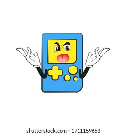 Cartoon character design concept of portable videogame cartoon design style