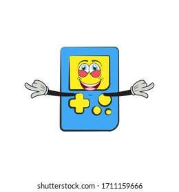 Cartoon character design concept of portable videogame cartoon design style