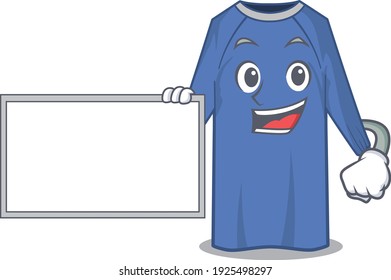 Diseño de carácter de caricatura de ropa desechable con un tablero