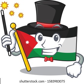 Cartoon character design of flag jordan Magician style