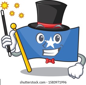 Cartoon character design of flag somalia Magician style