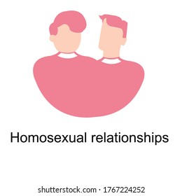 Cartoon character design of  gay. People hugging, being in love. Homosexual family