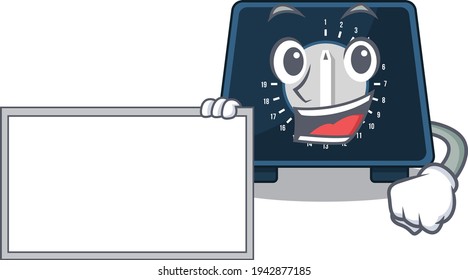Cartoon-Charakter-Design der Küchenzeitgeber mit einer Tafel