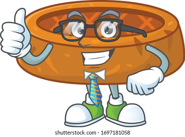 Cartoon character design of peanut cookies successful businessman