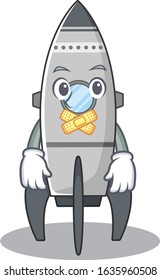 cartoon character design rocket making a silent gesture