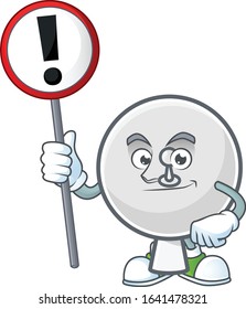 Cartoon character design of satellite dish rise up a broad