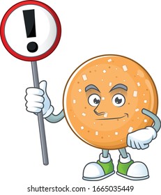 Cartoon character design of sugar cookies rise up a broad