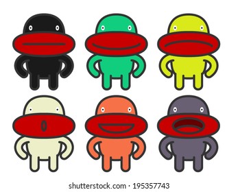 Cartoon character design, vector eps 10