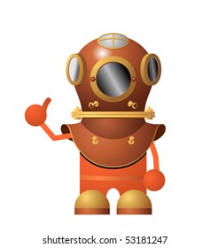 Cartoon character diver