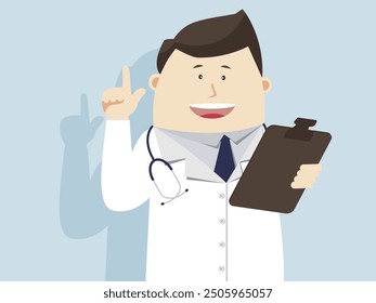 Cartoon character of a doctor
