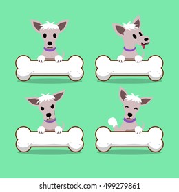 Cartoon character dog with big bones