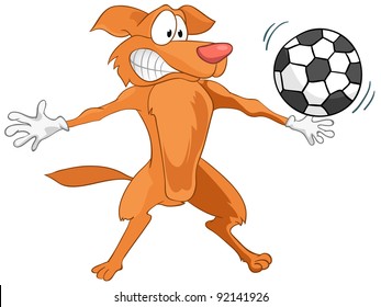 Cartoon Character Dog Isolated on White Background. Vector.