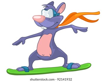 Cartoon Character Dog Isolated on White Background. Vector.
